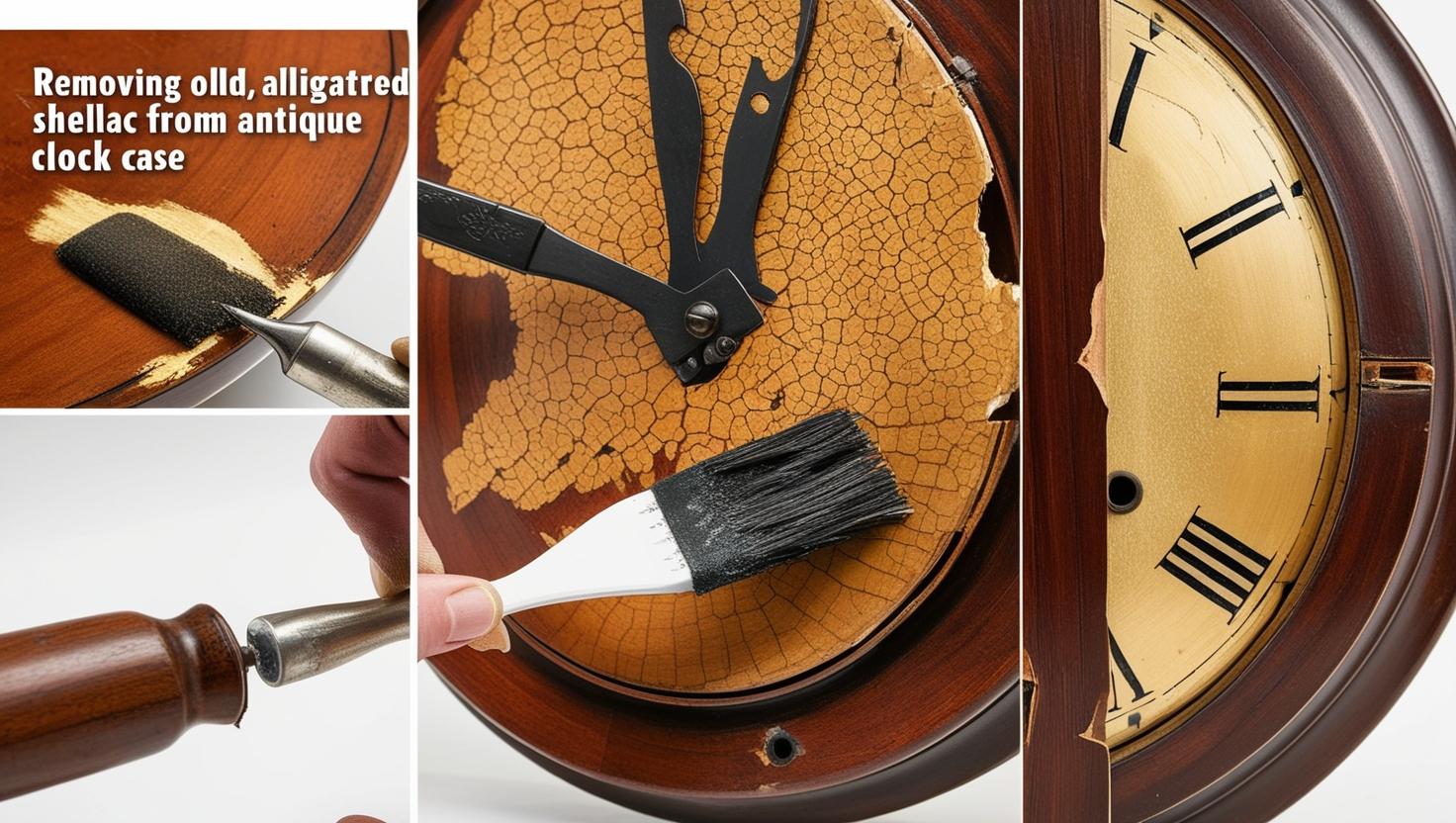 How to Remove Old Alligatored Shellac from an Antique Clock Case